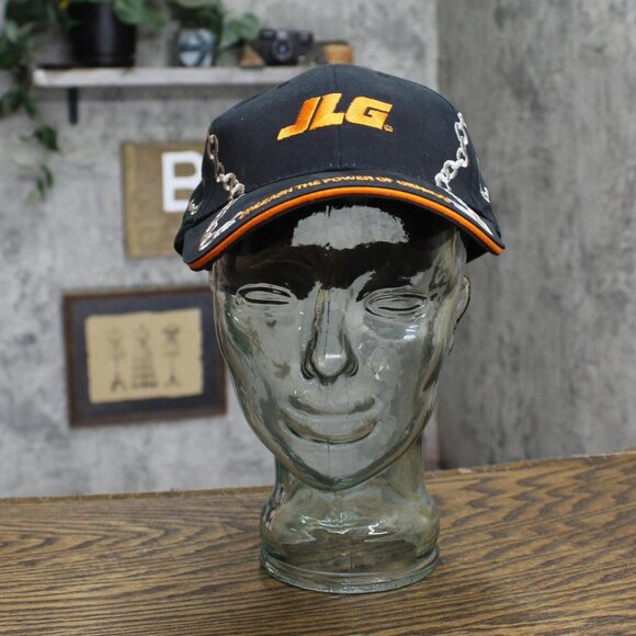 HDS Mens Chain Embroidered Strap Baseball Hat Cap Black / Orange OS - Picture 1 of 6